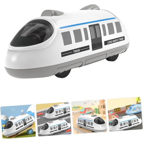 High-Speed Train Model in Durable Bright Colors with Realistic Details for Creative Early Learning for Train Enthusiasts 1
