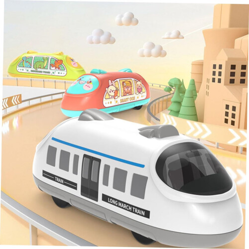 High-Speed Train Model in Durable Bright Colors with Realistic Details for Creative Early Learning for Train Enthusiasts 2