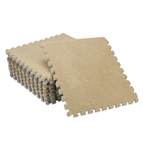 Lot de 10 dalles de moquette en mousse EVA emboîtables 1