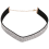 Collana da donna in pelle scamosciata con strass argento 1