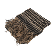 Unisex-huivi polyesteri-tupsuilla, beige