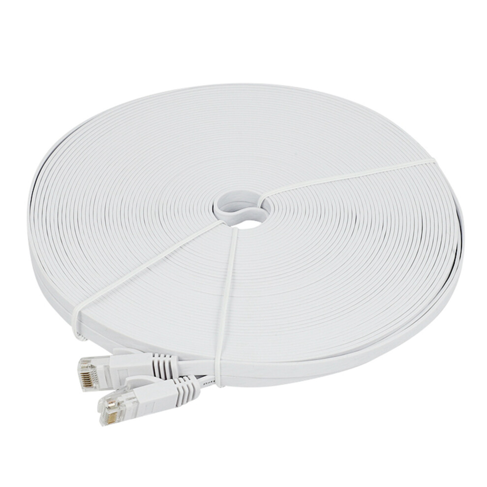 Cat6 Ethernet Cable 100 Ft (30 Meters) Flat Slim Long LAN Patch Cords