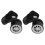 Black Nylon Suitcase Wheels - One Pair Durable Caster Replaceable Travel Wheels 14
