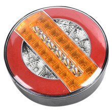4 inch trailer dynamische achterlicht 24V LED vrachtwagen remlicht LED rond