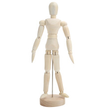 21.7cm Height Handcrafted Wooden Mannequin for Art and Decoration