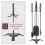 Darton 5pc Fireplace Companion Tool Set - Black 4