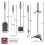 Darton 5pc Fireplace Companion Tool Set - Black 7
