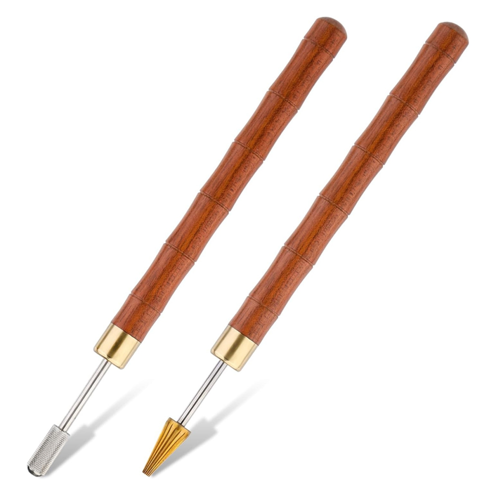 2 Penne Per Tingere I Bordi In Pelle, Applicatore A Penna A Rullo Per Bordi In Pelle,-image