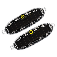 2 stuks Solar LED-waarschuwingslicht voor auto's, draadloos flitslicht
