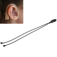 Cordino in silicone anti-smarrimento per apparecchio acustico - Nero