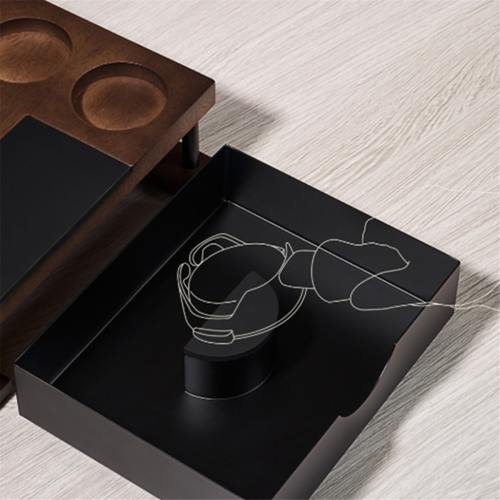 Espresso Tamping Station Multifunctional Solid Wood Powder Pressing B 1