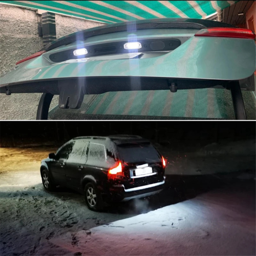 2 luci LED bianche senza errori per targa 2