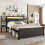 Black Double Bed, LED Strips, USB Charging & Built-In Bedside Table 1
