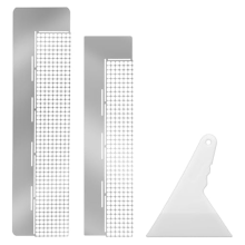 Régua de desenho de diamante 3 peças, régua de malha, grade, régua de desenho de diamante faça você mesmo