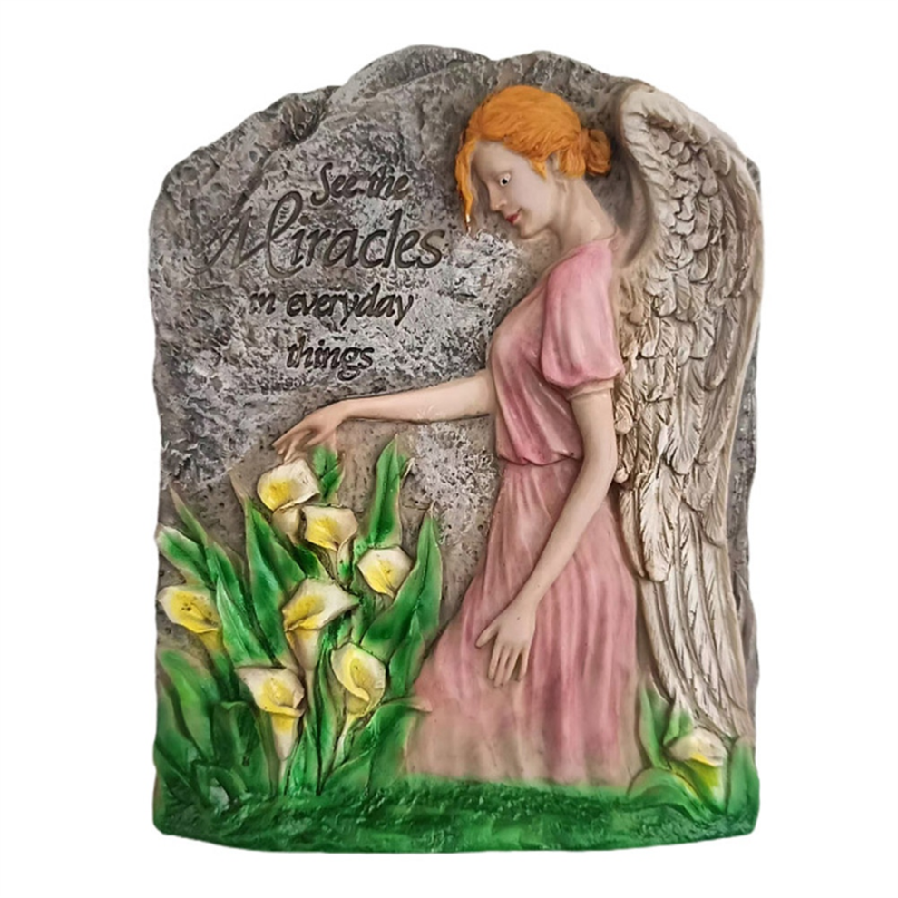 Decorazione Da Parete Per Giardino E Cortile, Con Angelo E Fata Dei Fiori Pastorali