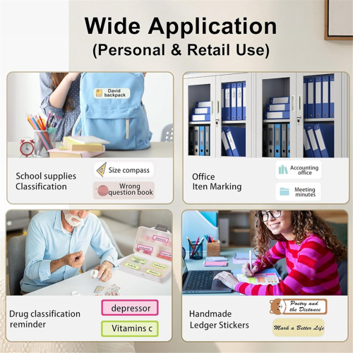 Portable Label Maker P12 Wireless Bluetooth for Storage Office Home,B 2