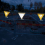 Solar-Warnleuchte - LED-Blinklicht gelb 5