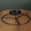 Premier 25cm Black Round Metal Pillar Candle Ring Holder 1