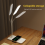 15W LED bureaulamp, draadloos opladen, flexibele touch, zwart 5