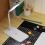 15W LED bureaulamp, draadloos opladen, flexibele touch, zwart 4