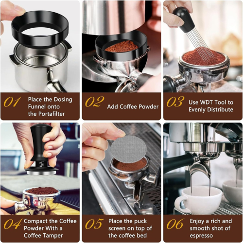 10 PCS Espresso Zubehör Kaffee Espresso Tamper Set 51mm 1