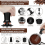 10 PCS Espresso Zubehör Kaffee Espresso Tamper Set 51mm 3