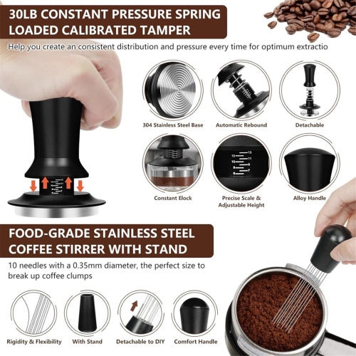 10 PCS Espresso Zubehör Kaffee Espresso Tamper Set 51mm 2