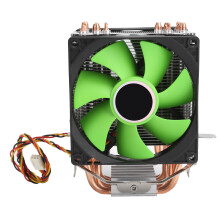 9cm Doppel 3PIN CPU-Kühler Grün für Intel LGA775/1155/1156/1366 & AMD CPU