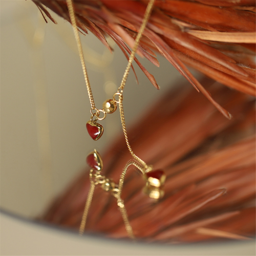 -vormige kwasthanger kleine sleutelbeenketting, 1