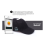 Fones de ouvido sem fio Bluetooth para celular preto 3