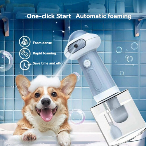 Pet Shower Gel Foaming Machine Bubble Machine Dog Cat Bath 1