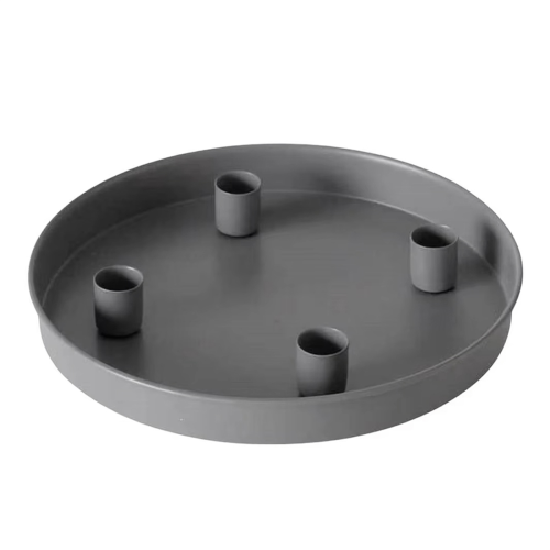 Vassoio rotondo con 4 portacandele magnetici