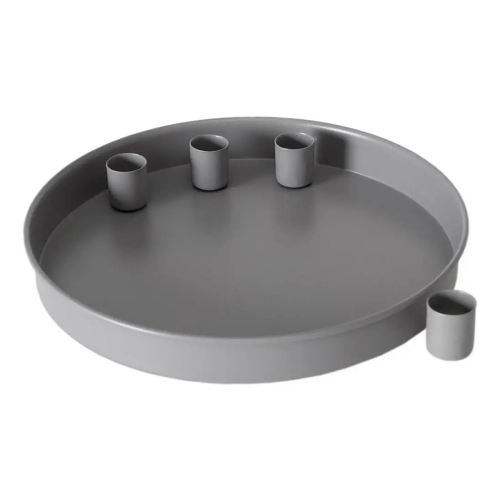 Vassoio rotondo con 4 portacandele magnetici 1