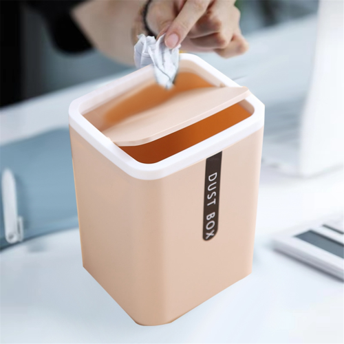 Small Waste Bin Desktop Garbage Basket Home Table Office Supplies 2