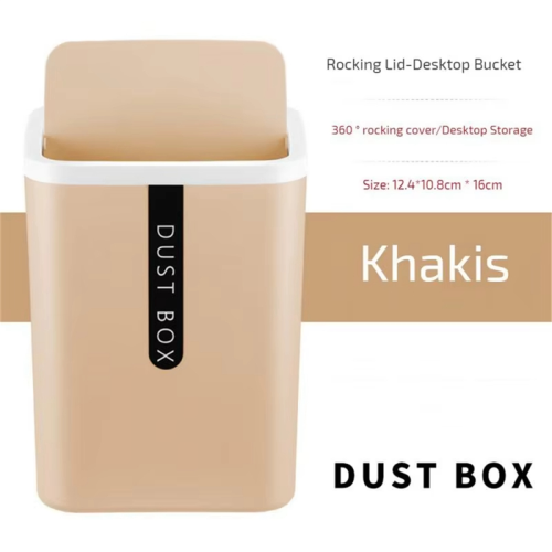 Small Waste Bin Desktop Garbage Basket Home Table Office Supplies 1