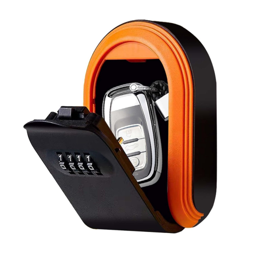 Magntic Key Lock Box with 4 Digit Combination Lock Hider Under Car, A