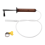 Coffee machine brush, nylon, anti-scald, wood handle, cleaning tool. 1