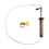 Coffee machine brush, nylon, anti-scald, wood handle, cleaning tool. 3