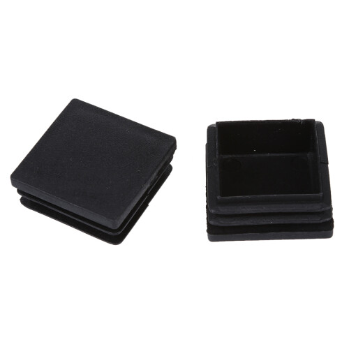 Πλαστικά τετράγωνα ένθετα σωλήνων 40mm x 40mm, καπάκια κάλυψης άκρων, μαύρα, 10 τεμάχια 1