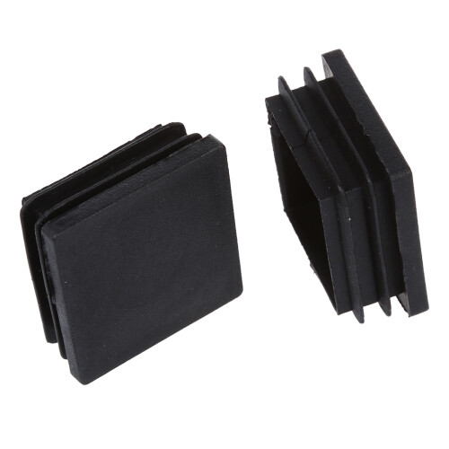 Πλαστικά τετράγωνα ένθετα σωλήνων 40mm x 40mm, καπάκια κάλυψης άκρων, μαύρα, 10 τεμάχια 2