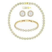 (JH00003) High Quality Original Women's Necklace, Bracelet and Earrings Set, Angelic Square Series Jewelry Set, Fit SWAROVSKI Suitable for Holiday Gifts