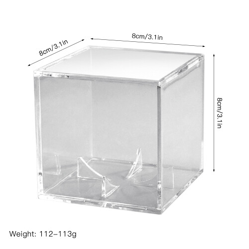 UV Protection Acrylic Display Cube for 9" Baseballs, Clear Support Box