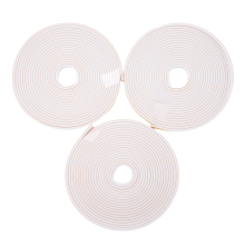 Selbstklebendes Schaumstoff-Klebeband für Türen, 6 mm breit x 3 mm dick, je 3 Stück, weiß