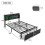 Metal Black Double Bed, LED Lighting, USB Ports & Storage Headboard 2