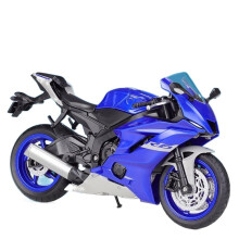 YZF-R6 1:12 Die Cast Model Motorcycle Replica Alloy Plastic Collectible Blue Sports Vehicle Gift