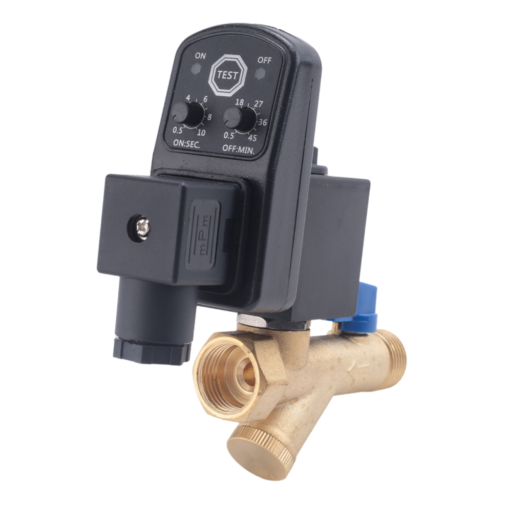 Valvola Di Scarico Del Serbatoio Del Compressore D'aria A 2 Vie Temporizzata Elettronica Da 1/2 Pollice Ac 220V-image