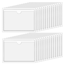 Bolsillos adhesivos transparentes para tarjetas de índice de 4 x 6 pulgadas (30 unidades)