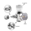 CO2-regulator 2000psi tryckmätare för 6 mm sugrör 3/8-24UNF 3