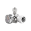 CO2-regulator 2000psi tryckmätare för 6 mm sugrör 3/8-24UNF 7