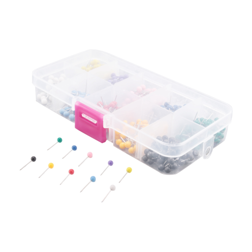 Map Tacks Push Pins Plastic Head with Steel Point, 4mm, 500 Pieces 1